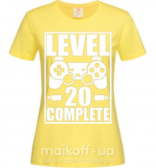 Жіноча футболка Level 20 complete Лимонний фото