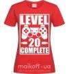 Жіноча футболка Level 20 complete Червоний фото