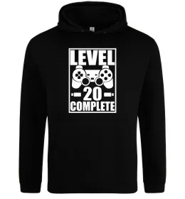 Мужская толстовка (худи) Level 20 complete Черный фото