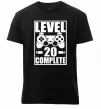 Чоловіча преміум футболка Level 20 complete Чорний фото