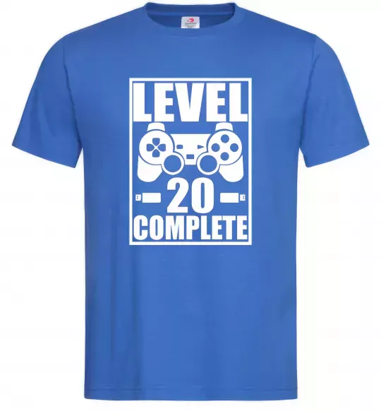 Мужская футболка Level 20 complete Ярко-синий фото
