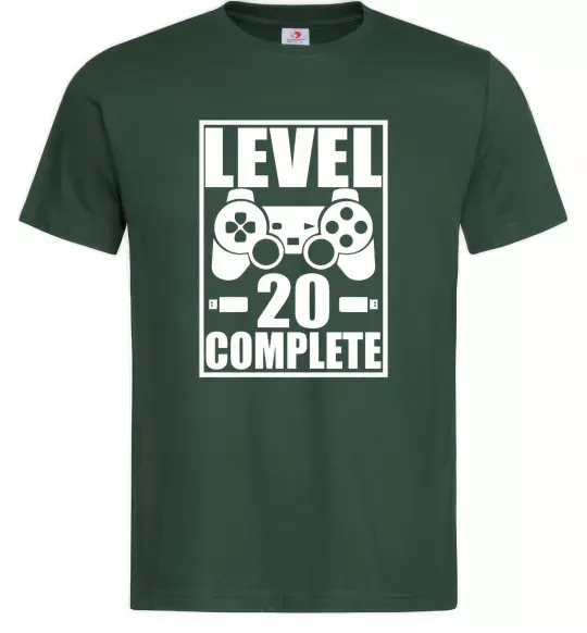 Мужская футболка Level 20 complete Темно-зеленый фото