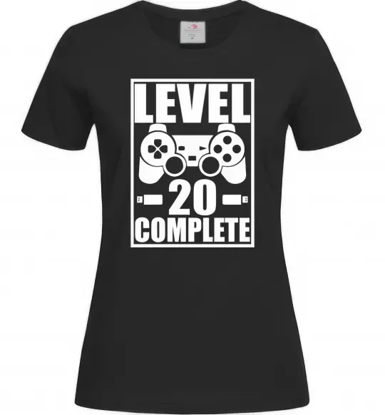 Женская футболка Level 20 complete Черный фото