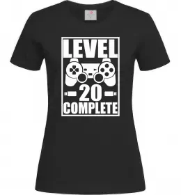 Женская футболка Level 20 complete Черный фото