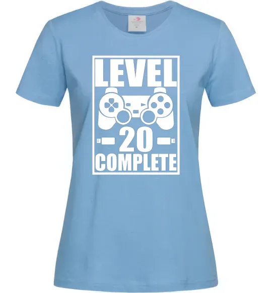 Женская футболка Level 20 complete Голубой фото
