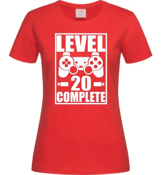 Женская футболка Level 20 complete Красный фото
