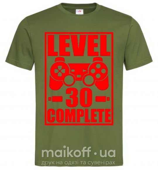Мужская футболка Level 30 complete с джойстиком Оливковый фото
