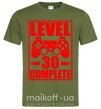Чоловіча футболка Level 30 complete с джойстиком Оливковий фото