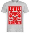 Чоловіча футболка Level 30 complete с джойстиком Сірий фото