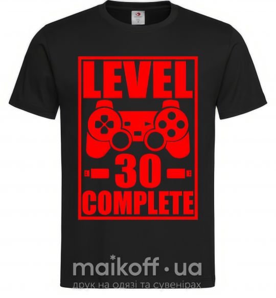 Чоловіча футболка Level 30 complete с джойстиком Чорний фото