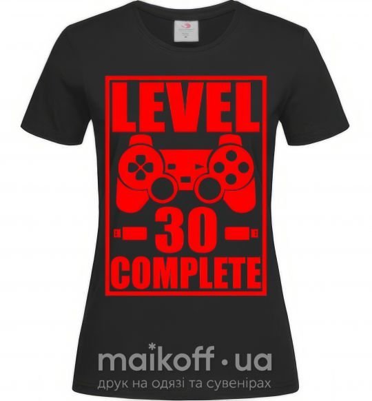 Жіноча футболка Level 30 complete с джойстиком Чорний фото