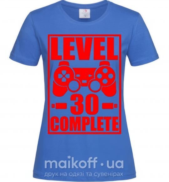 Женская футболка Level 30 complete с джойстиком Ярко-синий фото