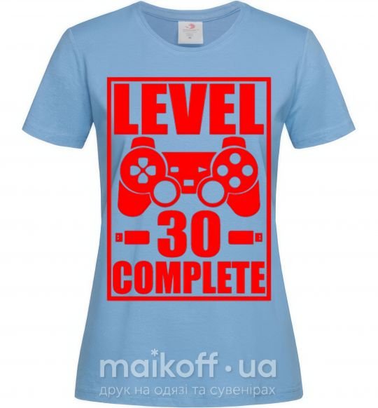 Жіноча футболка Level 30 complete с джойстиком Блакитний фото