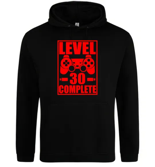 Мужская толстовка (худи) Level 30 complete з джойстиком Черный фото