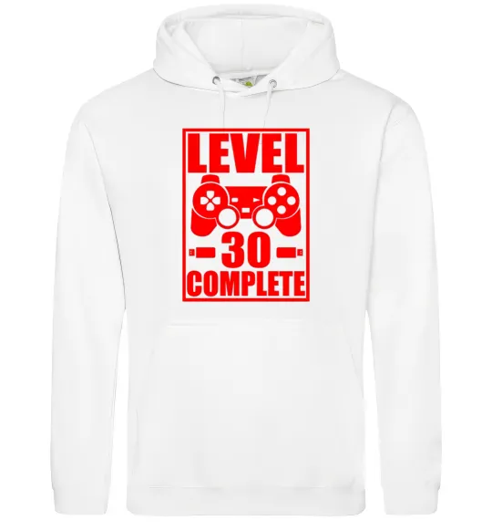 Мужская толстовка (худи) Level 30 complete з джойстиком Белый фото