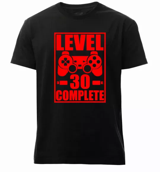 Мужская премиум футболка Level 30 complete з джойстиком Черный фото