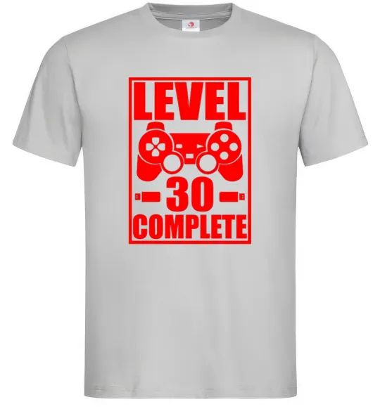 Мужская футболка Level 30 complete з джойстиком Серый фото