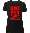 Женская премиум футболка Level 30 complete з джойстиком Черный фото