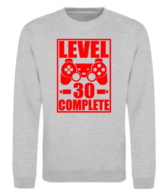 Світшот Level 30 complete з джойстиком Сірий меланж фото