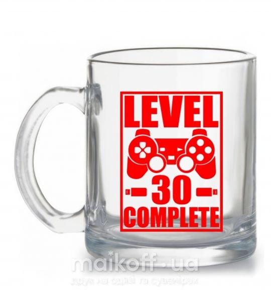 Чашка скляна Level 30 complete с джойстиком Прозорий фото