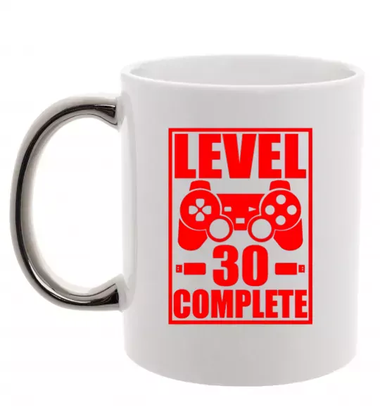 Чашка с цветной ручкой Level 30 complete з джойстиком Серебро фото