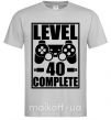 Чоловіча футболка Game Level 40 complete Сірий фото