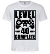 Чоловіча футболка Game Level 40 complete Білий фото