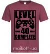 Чоловіча футболка Game Level 40 complete Бордовий фото