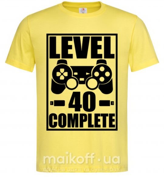 Чоловіча футболка Game Level 40 complete Лимонний фото