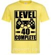 Чоловіча футболка Game Level 40 complete Лимонний фото