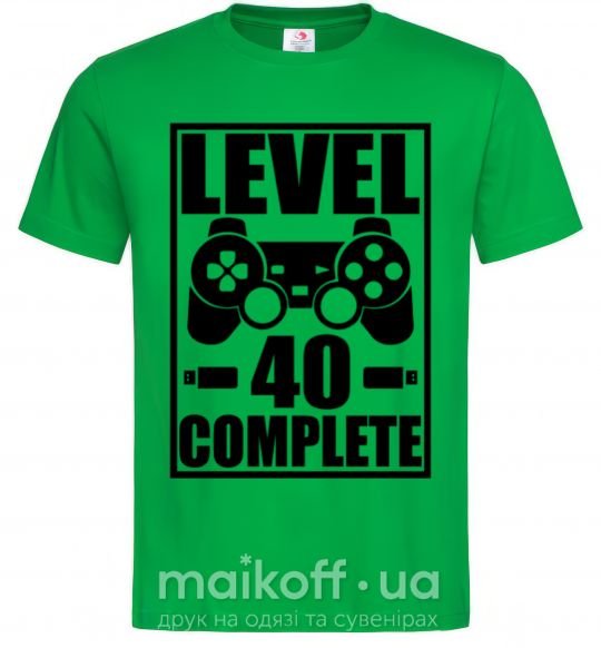 Мужская футболка Game Level 40 complete Зеленый фото