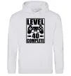 Женская толстовка (худи) Game Level 40 complete Серый меланж фото