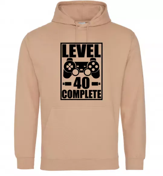 Женская толстовка (худи) Game Level 40 complete Песочный фото