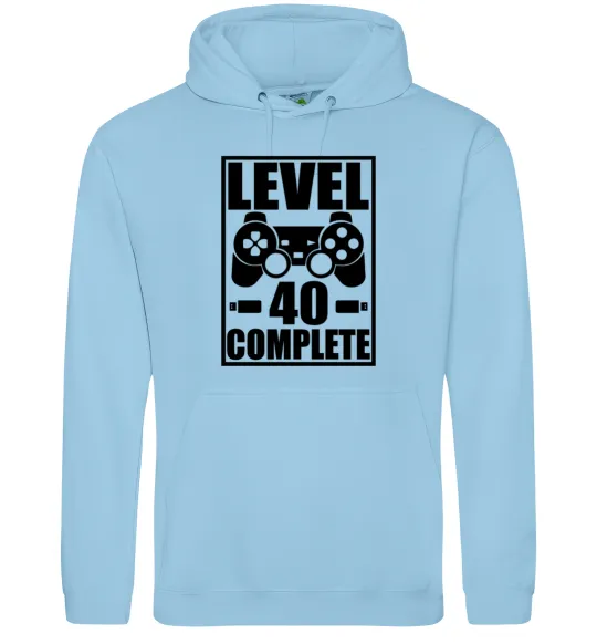 Жіноча толстовка (худі) Game Level 40 complete Блакитний фото
