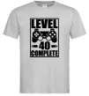 Чоловіча футболка Game Level 40 complete Сірий фото