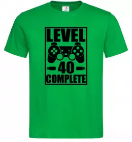 Мужская футболка Game Level 40 complete Зеленый фото
