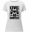 Женская премиум футболка Game Level 40 complete Белый фото