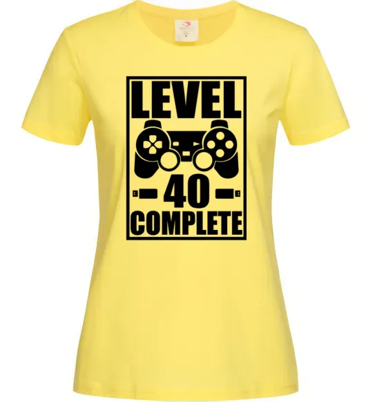 Женская футболка Game Level 40 complete Лимонный фото