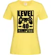 Женская футболка Game Level 40 complete Лимонный фото