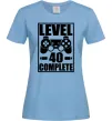 Женская футболка Game Level 40 complete Голубой фото