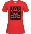 Женская футболка Game Level 40 complete Красный фото