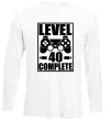 Лонгслів Game Level 40 complete Білий фото