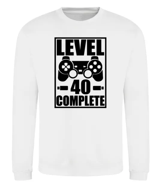 Свитшот Game Level 40 complete Белый фото