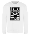 Свитшот Game Level 40 complete Белый фото