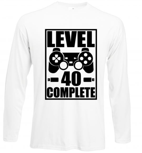 Лонгслів Game Level 40 complete Білий фото