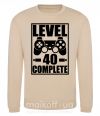 Свитшот Game Level 40 complete Песочный фото