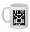 Чашка керамічна Game Level 40 complete Білий фото