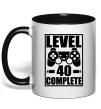 Чашка с цветной ручкой Game Level 40 complete Черный фото