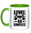Чашка с цветной ручкой Game Level 40 complete Зеленый фото