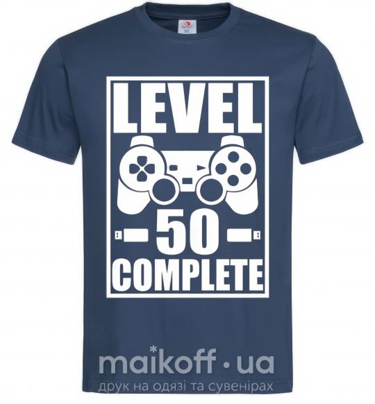 Чоловіча футболка Level 50 complete Game Темно-синій фото
